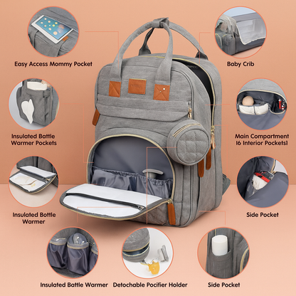 3-in-1 Dreambag – Luiertas, Reisbedje & Powerbank in één