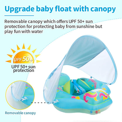 BabyFloat - Baby Zwemband met UPF50+ Zonnescherm