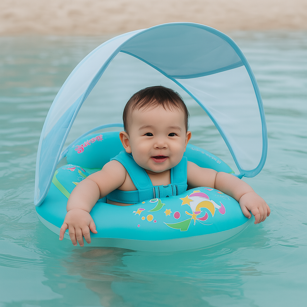 BabyFloat - Baby Zwemband met UPF50+ Zonnescherm